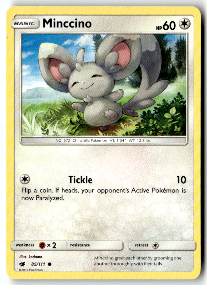 Front of Minccino 85/111 from SM - Crimson Invasion