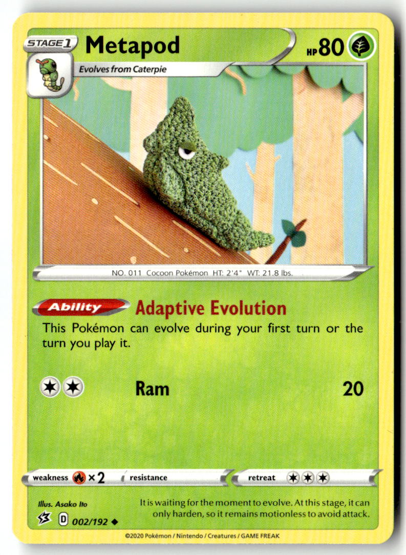 Front of Metapod 002/192 from Rebel Clash
