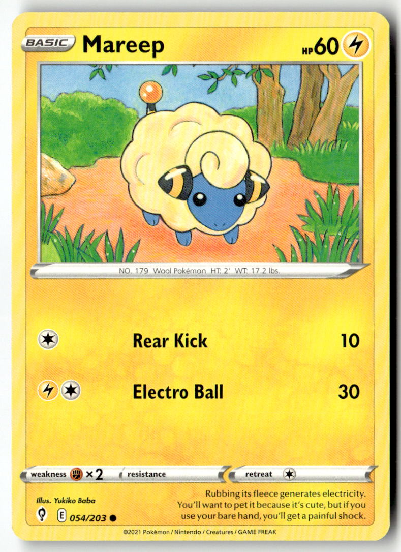 Front of Mareep 054/203 from Evolving Skies
