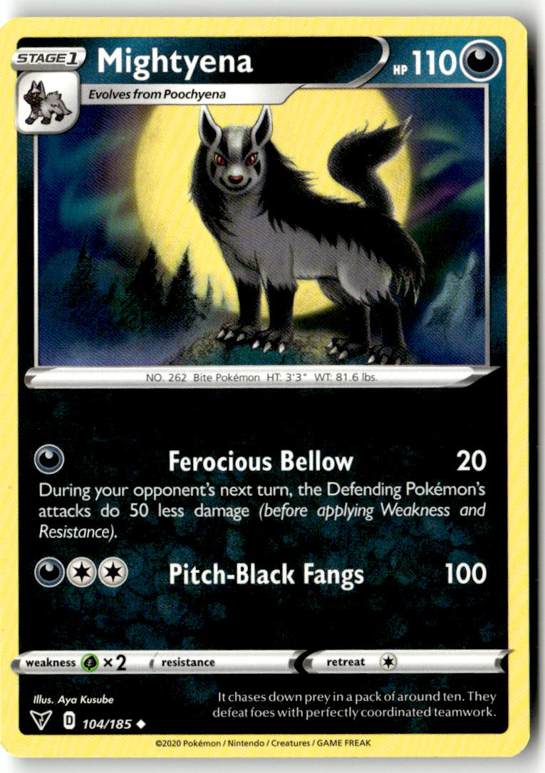 Front of Mightyena 104/185 from Vivid Voltage