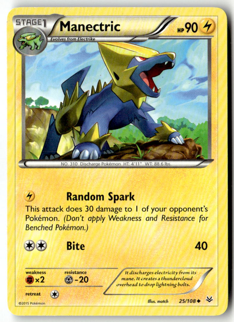 Front of Manectric 25/108 from XY - Roaring Skies