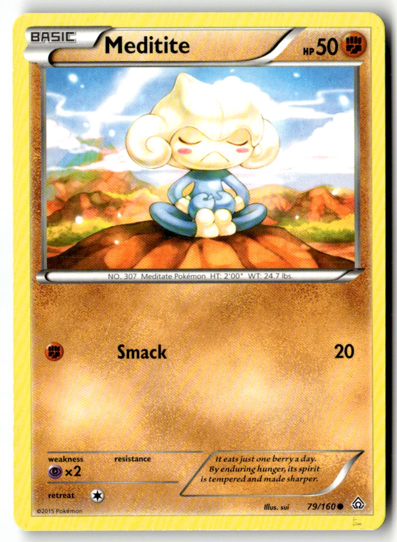 Front of Meditite 79/160 from XY - Primal Clash