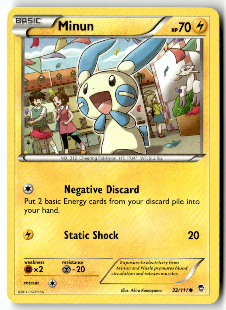 Front of Minun 32/111 from XY - Furious Fists