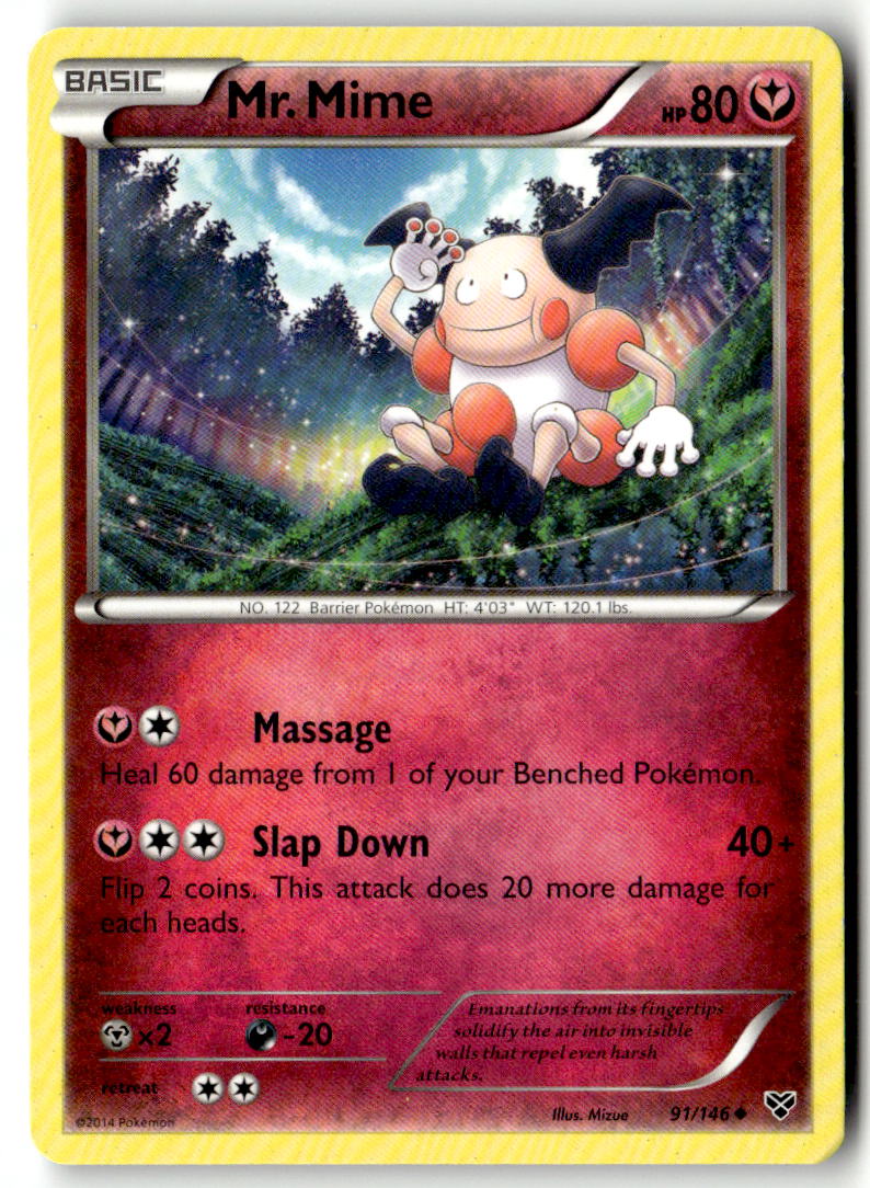 Front of Mr. Mime 91/146 from XY Base Set