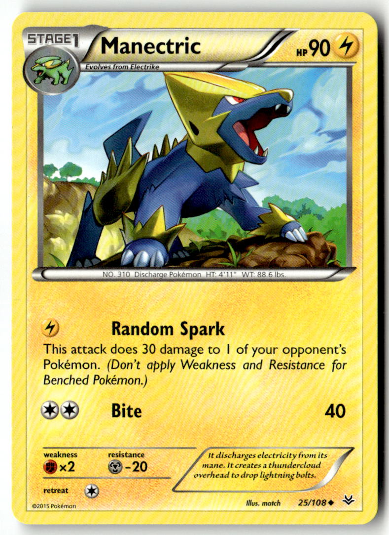 Front of Manectric 25/108 from XY - Roaring Skies