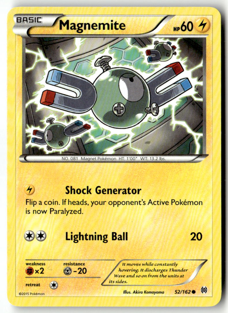 Front of Magnemite (52) 52/162 from XY - BREAKthrough
