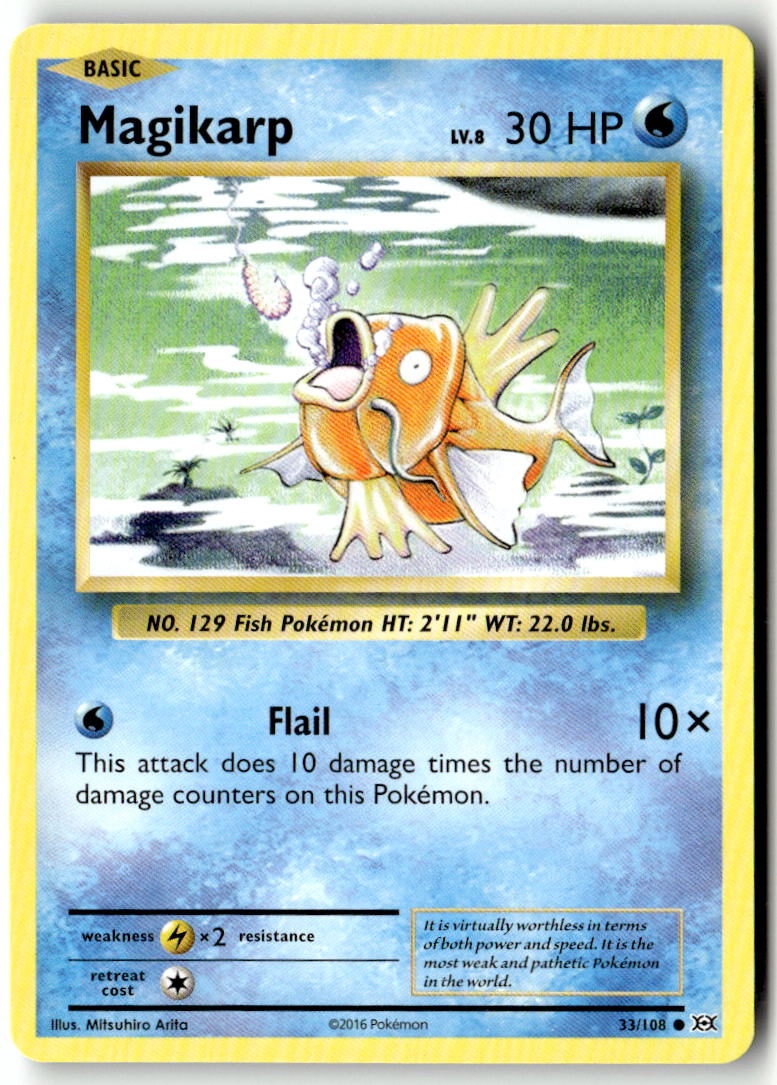 Front of Magikarp 33/108 from XY - Evolutions