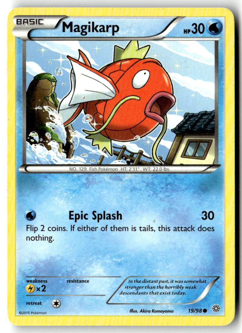Front of Magikarp 19/98 from XY - Ancient Origins