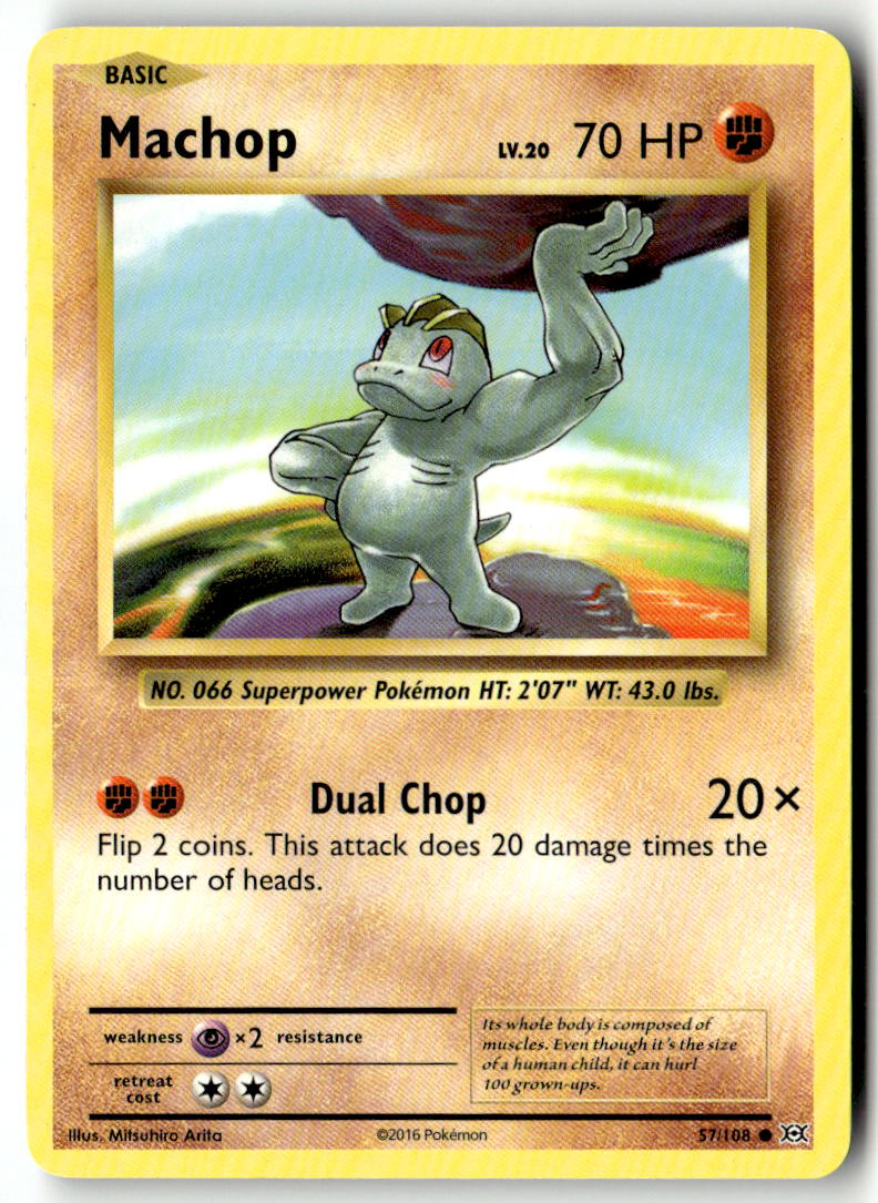 Front of Machop 57/108 from XY - Evolutions