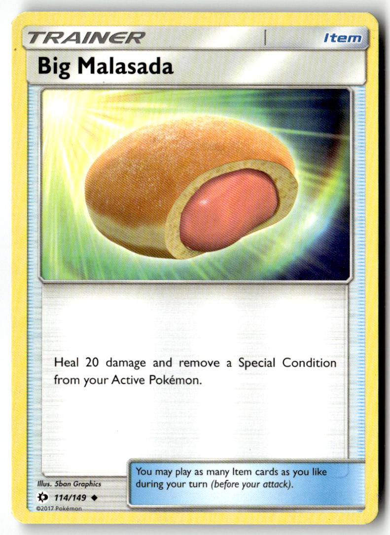 Front of Big Malasada 114/149 from SM Base Set