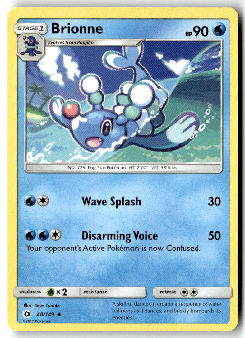 Front of Brionne 40/149 from SM Base Set
