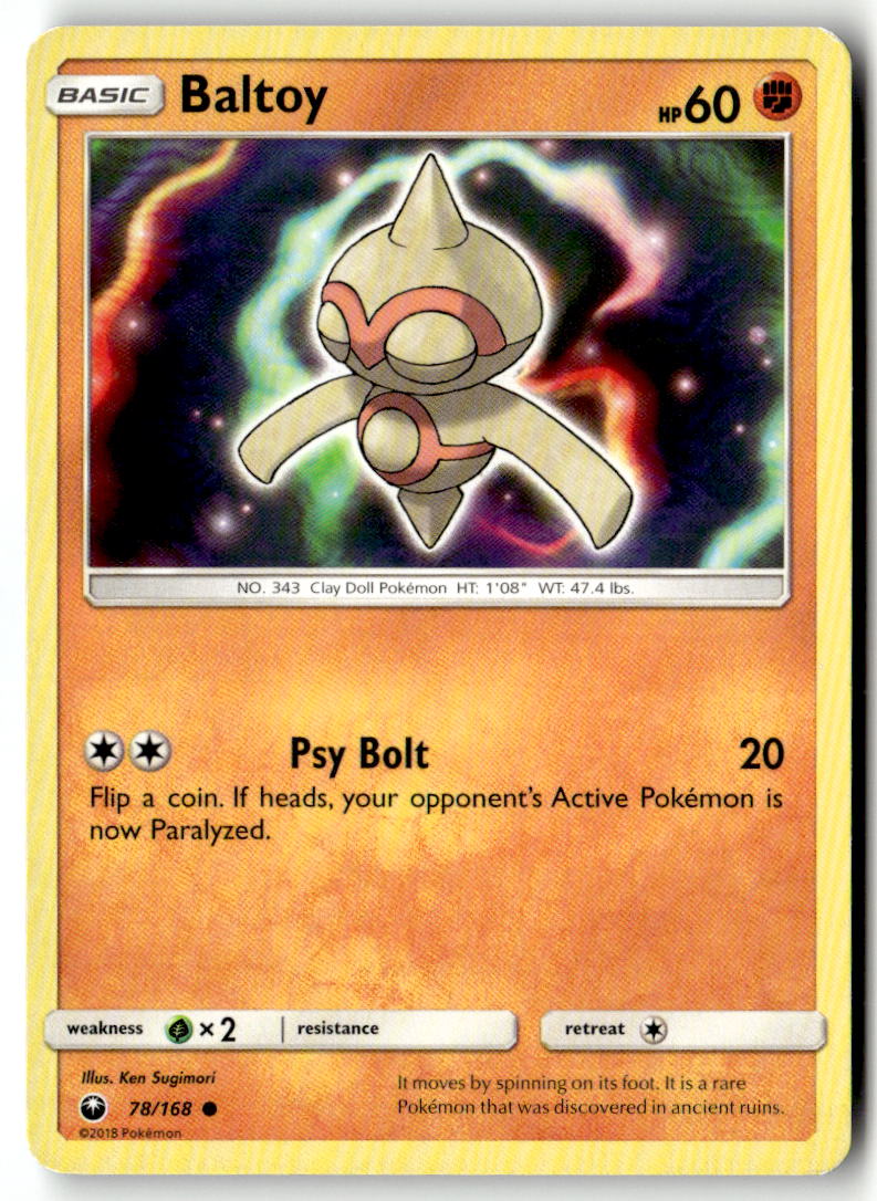 Front of Baltoy 78/168 from SM - Celestial Storm