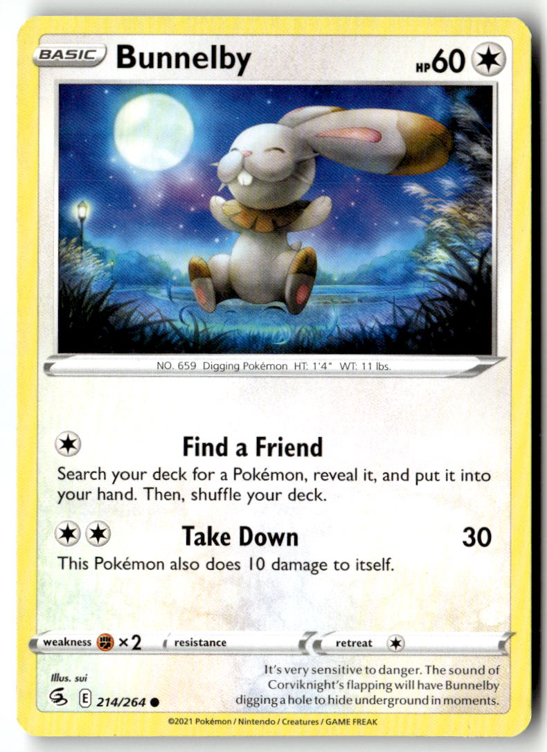Front of Bunnelby 214/264 from Fusion Strike