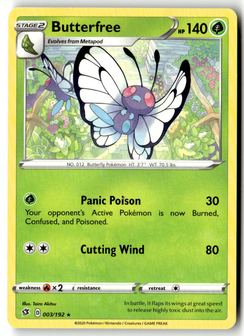 Front of Butterfree 003/192 from Rebel Clash