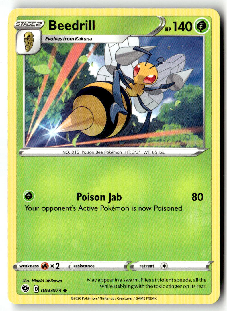Front of Beedrill 04/73 from Champion's Path