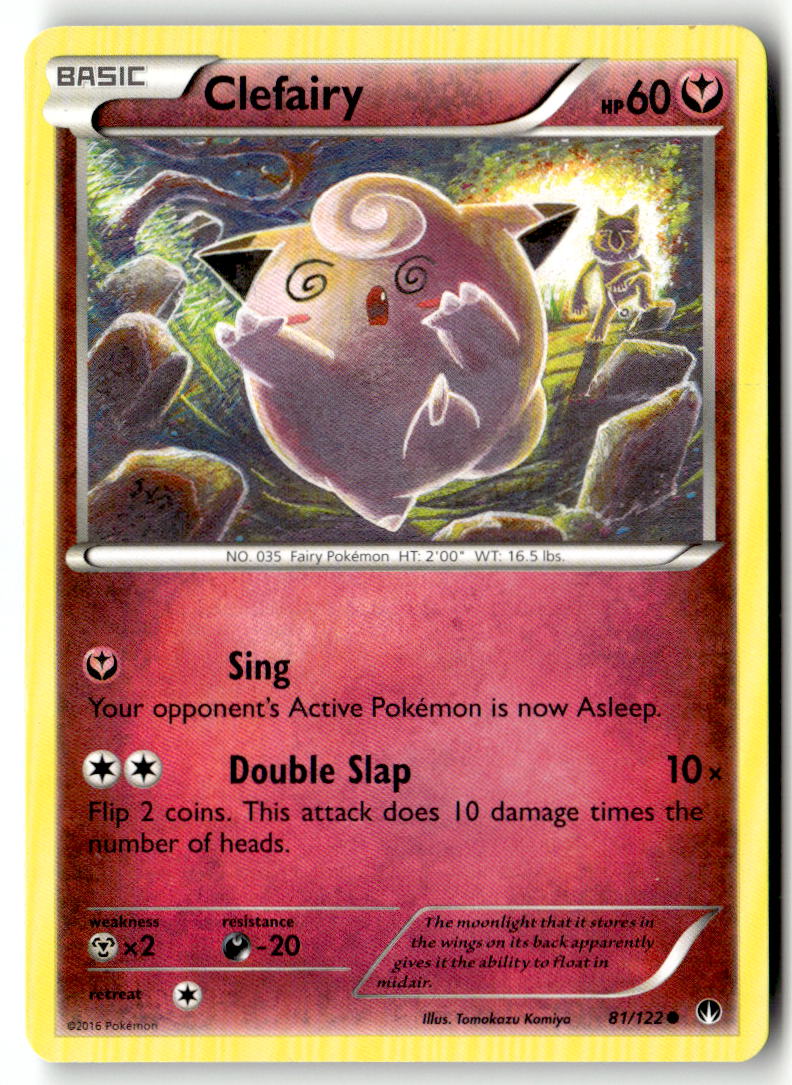 Front of Clefairy 81/122 from XY - BREAKpoint