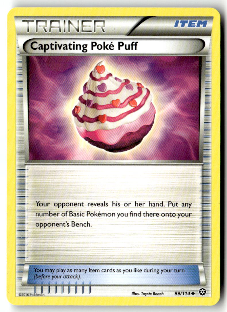 Front of Captivating Poke Puff 99/114 from XY - Steam Siege