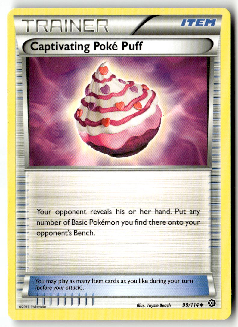 Front of Captivating Poke Puff 99/114 from XY - Steam Siege