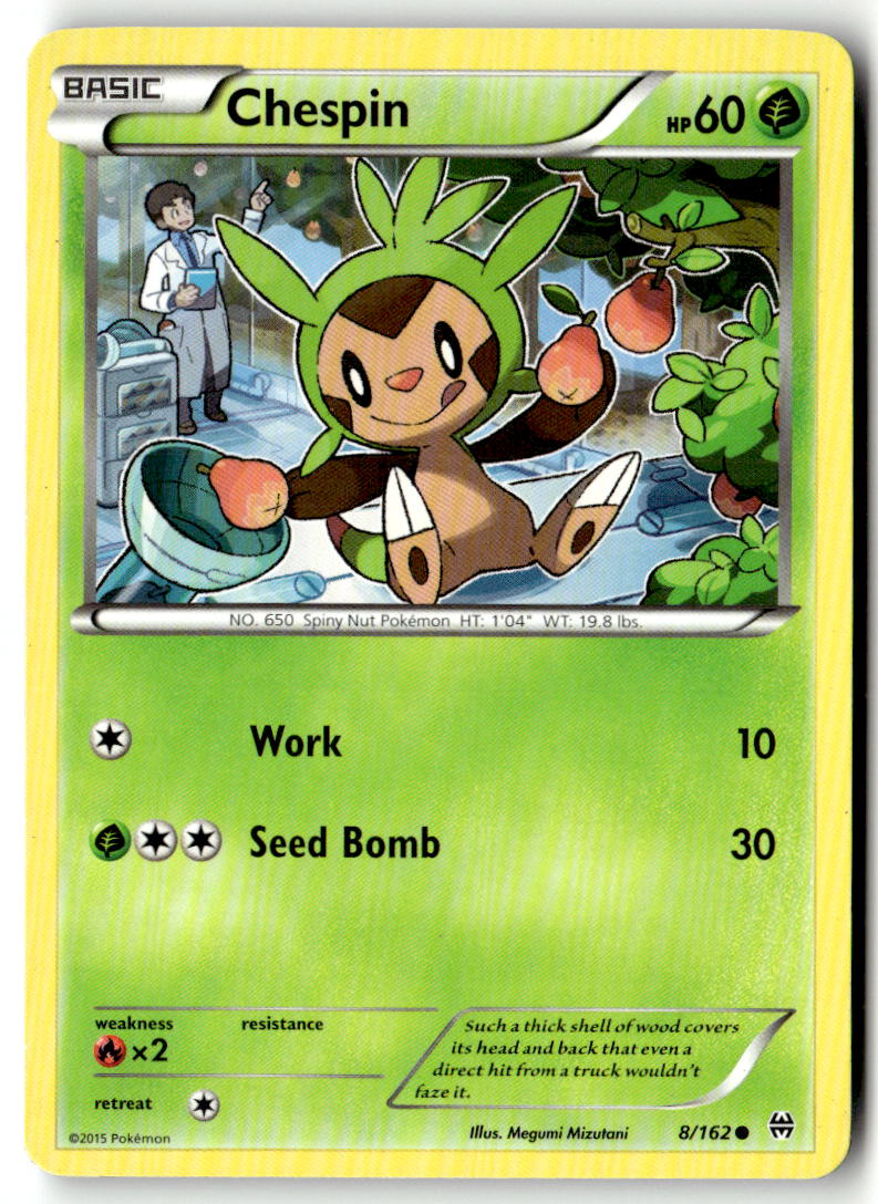 Front of Chespin (8) 8/162 from XY - BREAKthrough