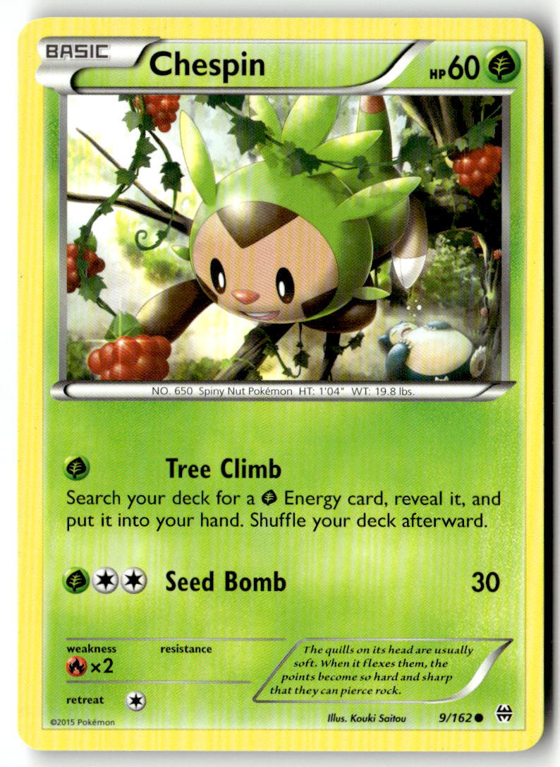 Front of Chespin (9) 9/162 from XY - BREAKthrough