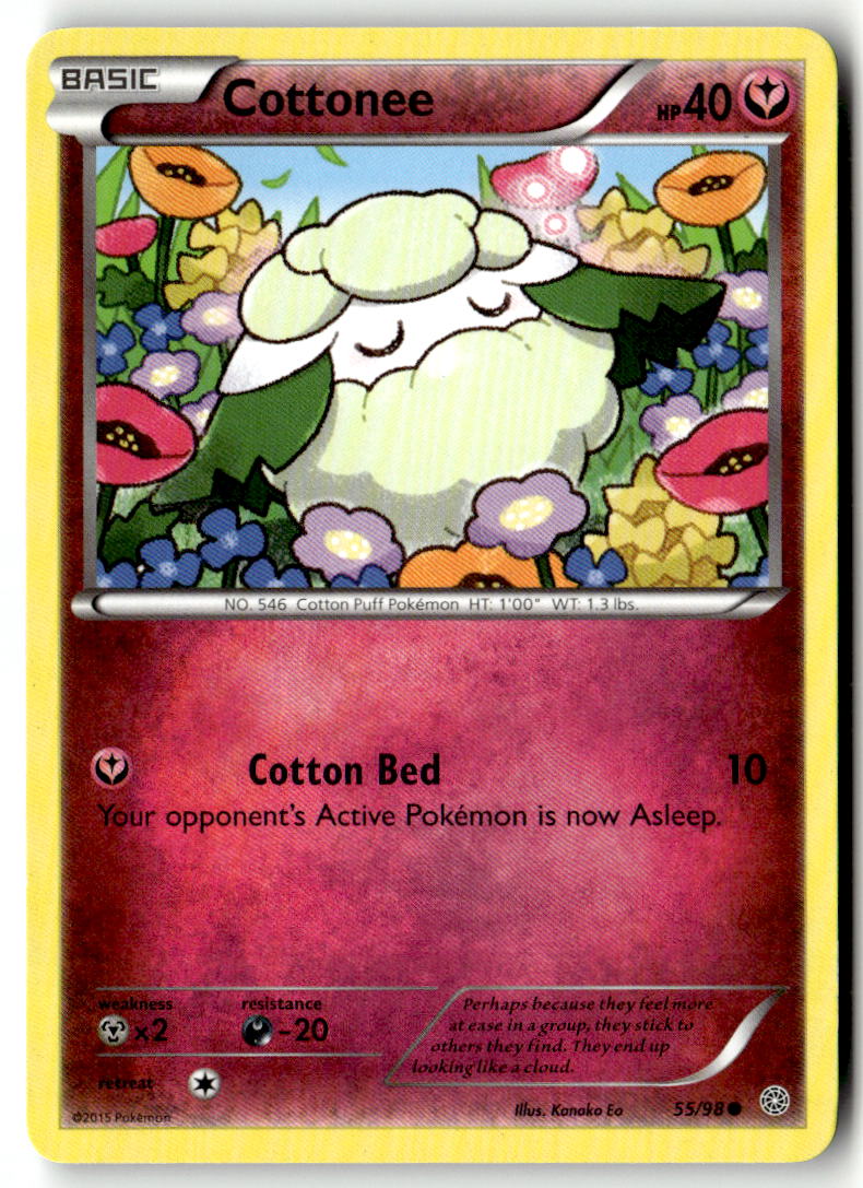 Front of Cottonee 55/98 from XY - Ancient Origins