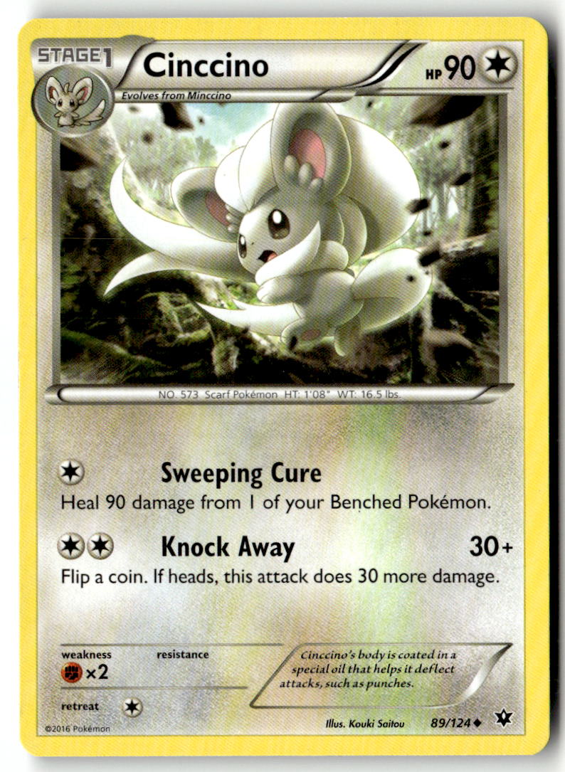 Front of Cinccino (89) 89/124 from XY - Fates Collide