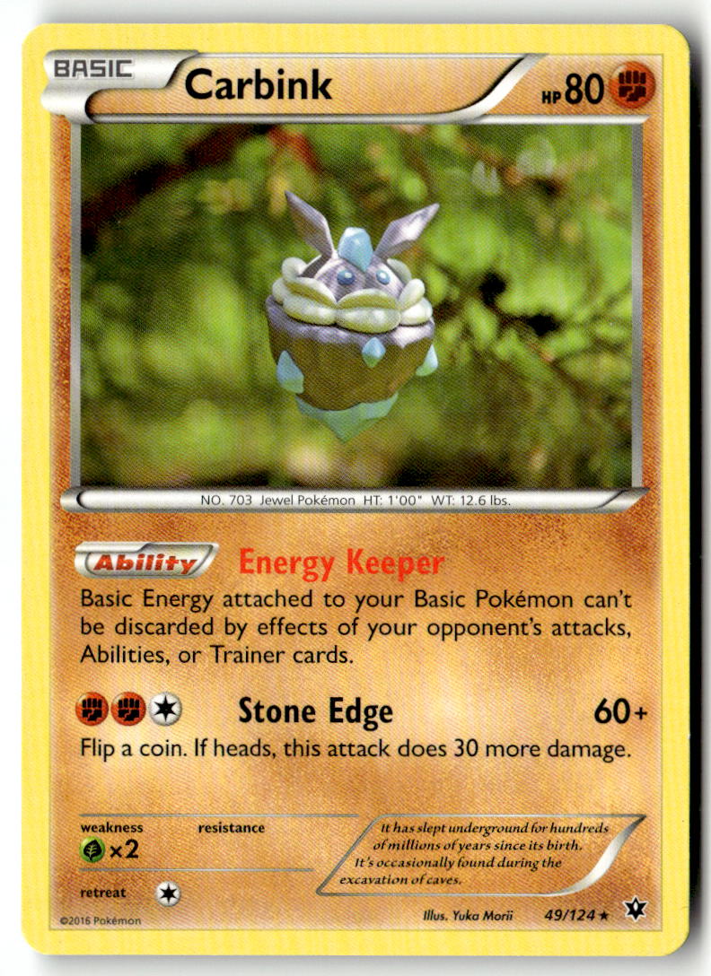 Front of Carbink (49) 49/124 from XY - Fates Collide
