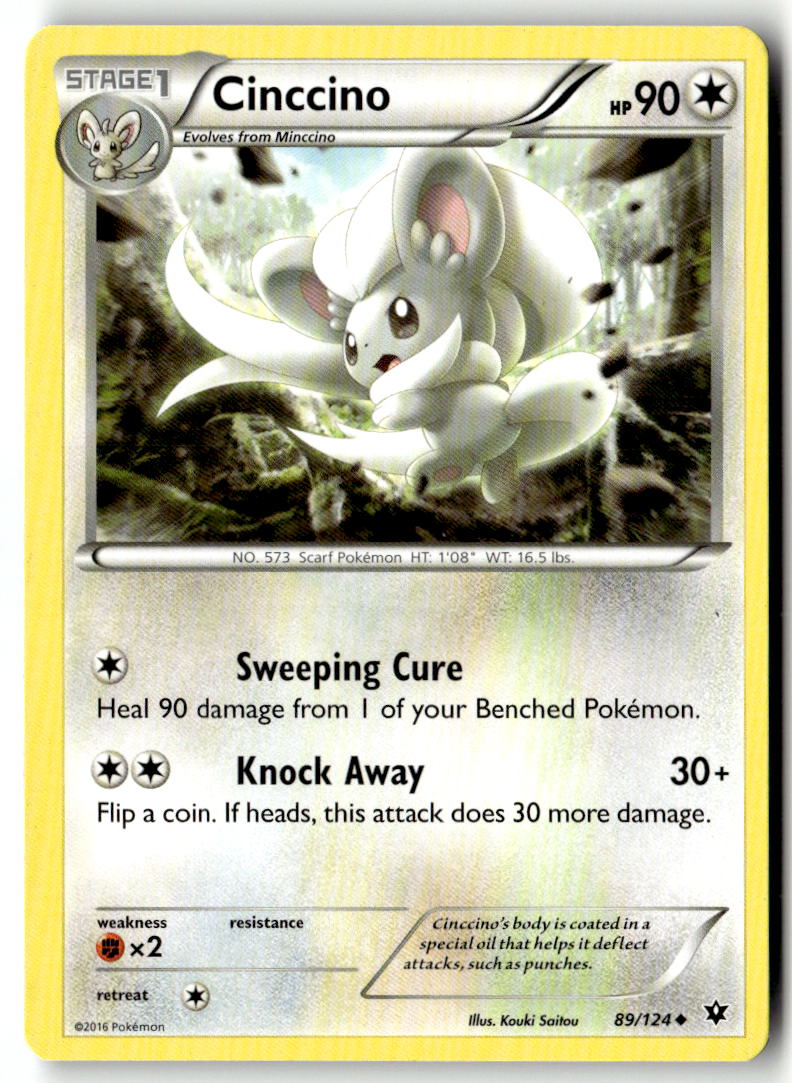 Front of Cinccino (89) 89/124 from XY - Fates Collide