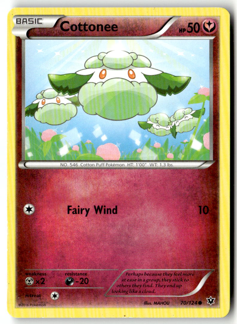 Front of Cottonee 70/124 from XY - Fates Collide