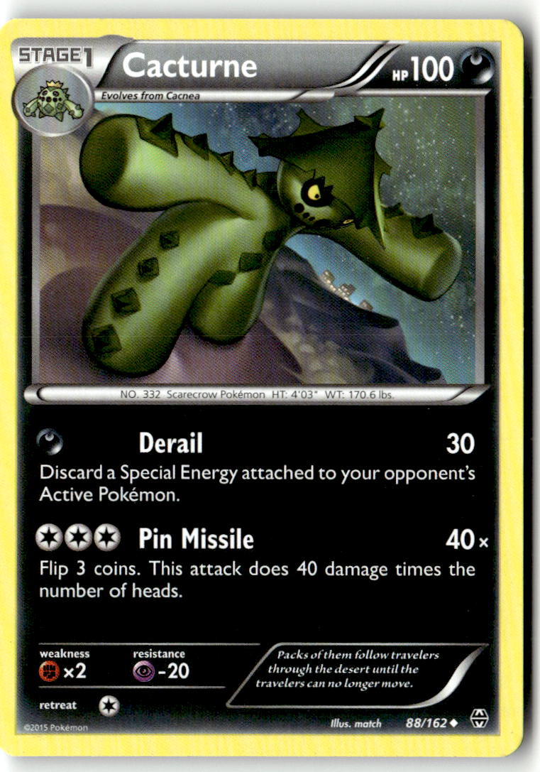 Front of Cacturne 88/162 from XY - BREAKthrough