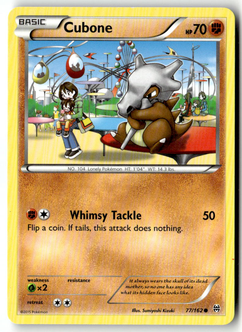 Front of Cubone 77/162 from XY - BREAKthrough