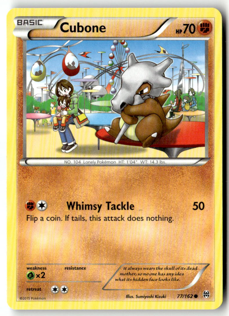 Front of Cubone 77/162 from XY - BREAKthrough
