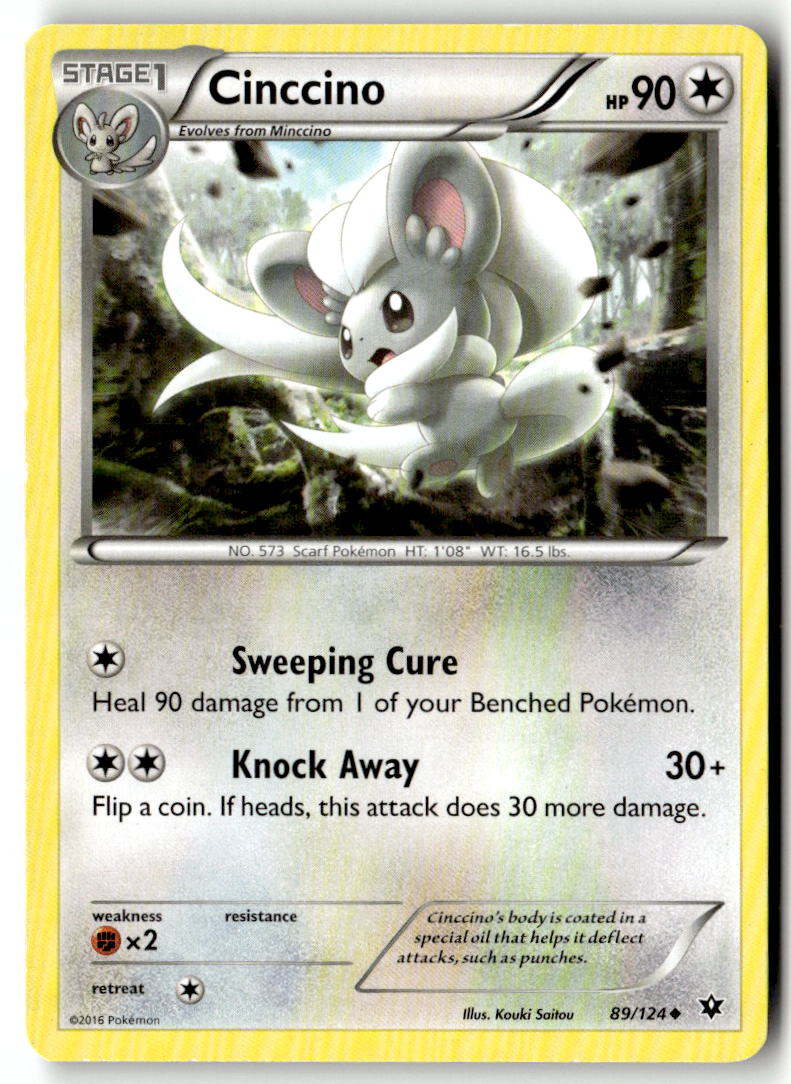 Front of Cinccino (89) 89/124 from XY - Fates Collide