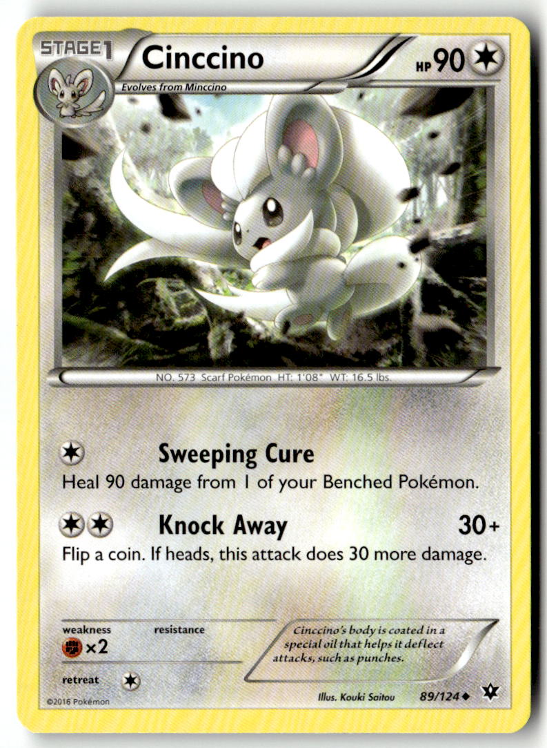 Front of Cinccino (89) 89/124 from XY - Fates Collide