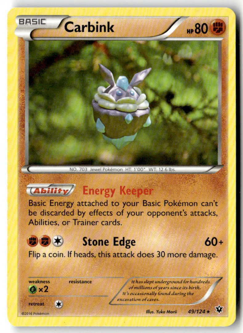 Front of Carbink (49) 49/124 from XY - Fates Collide