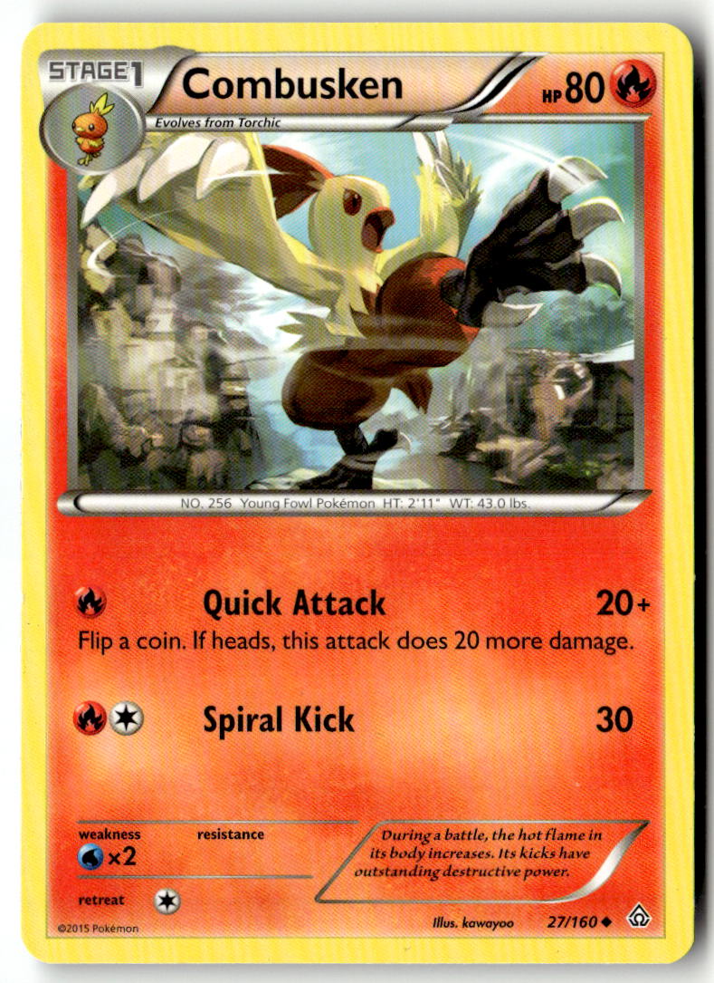 Front of Combusken 27/160 from XY - Primal Clash