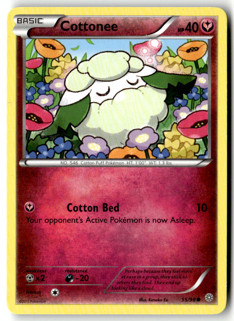 Front of Cottonee 55/98 from XY - Ancient Origins