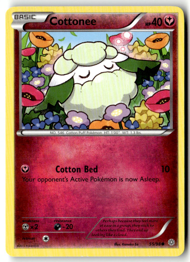 Front of Cottonee 55/98 from XY - Ancient Origins