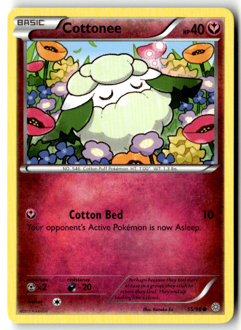 Front of Cottonee 55/98 from XY - Ancient Origins