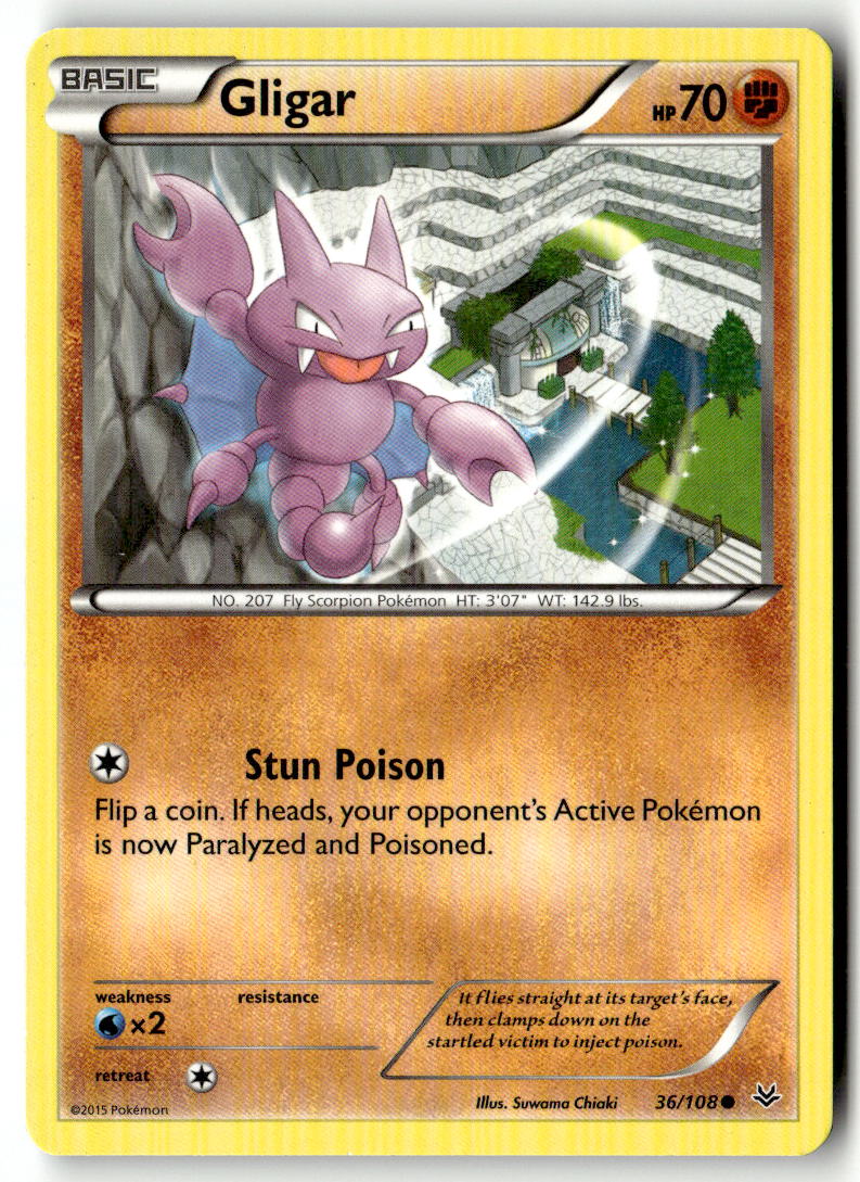 Front of Gligar 36/108 from XY - Roaring Skies