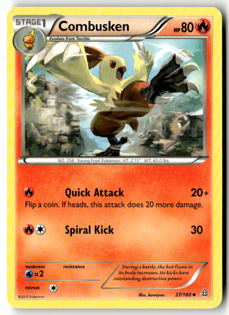 Front of Combusken 27/160 from XY - Primal Clash