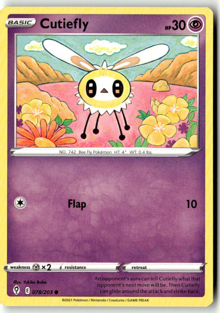 Front of Cutiefly 078/203 from Evolving Skies