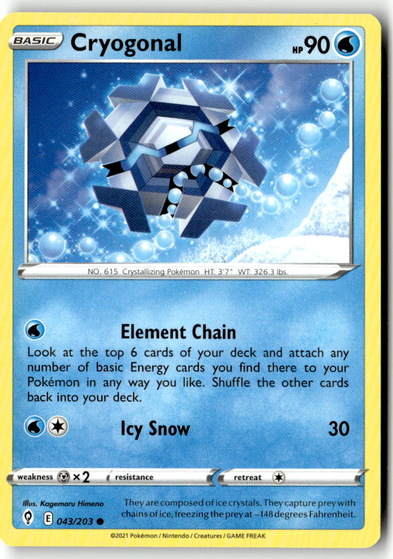 Front of Cryogonal 043/203 from Evolving Skies