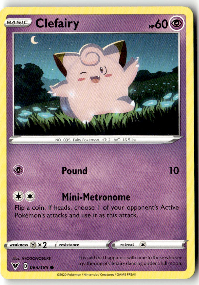 Front of Clefairy 063/185 from Vivid Voltage