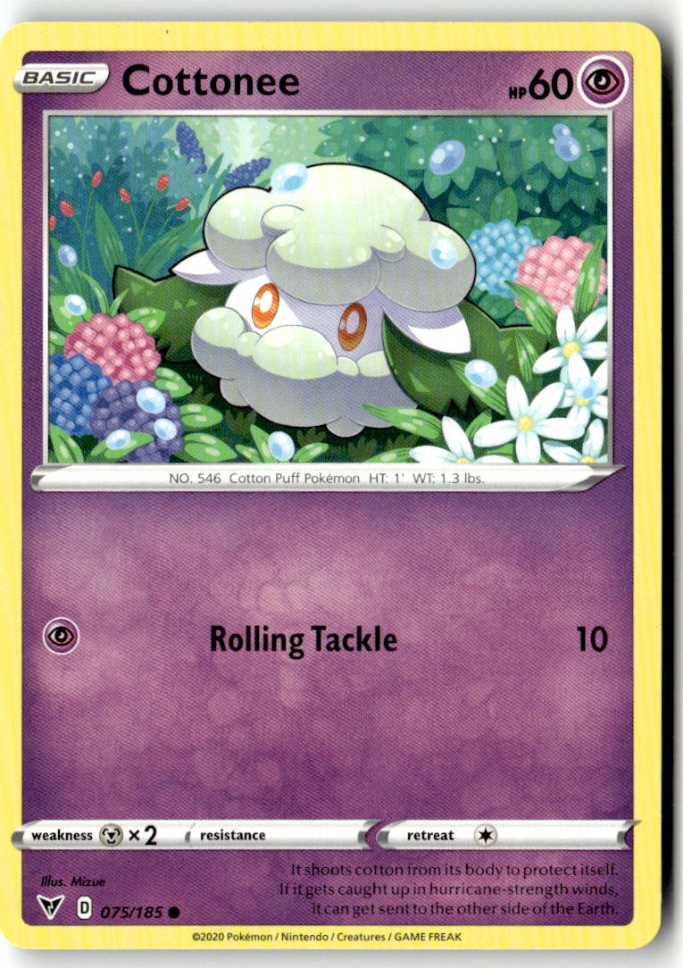 Front of Cottonee 075/185 from Vivid Voltage