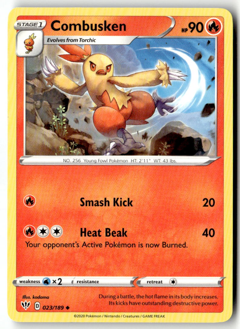 Front of Combusken 023/189 from Darkness Ablaze