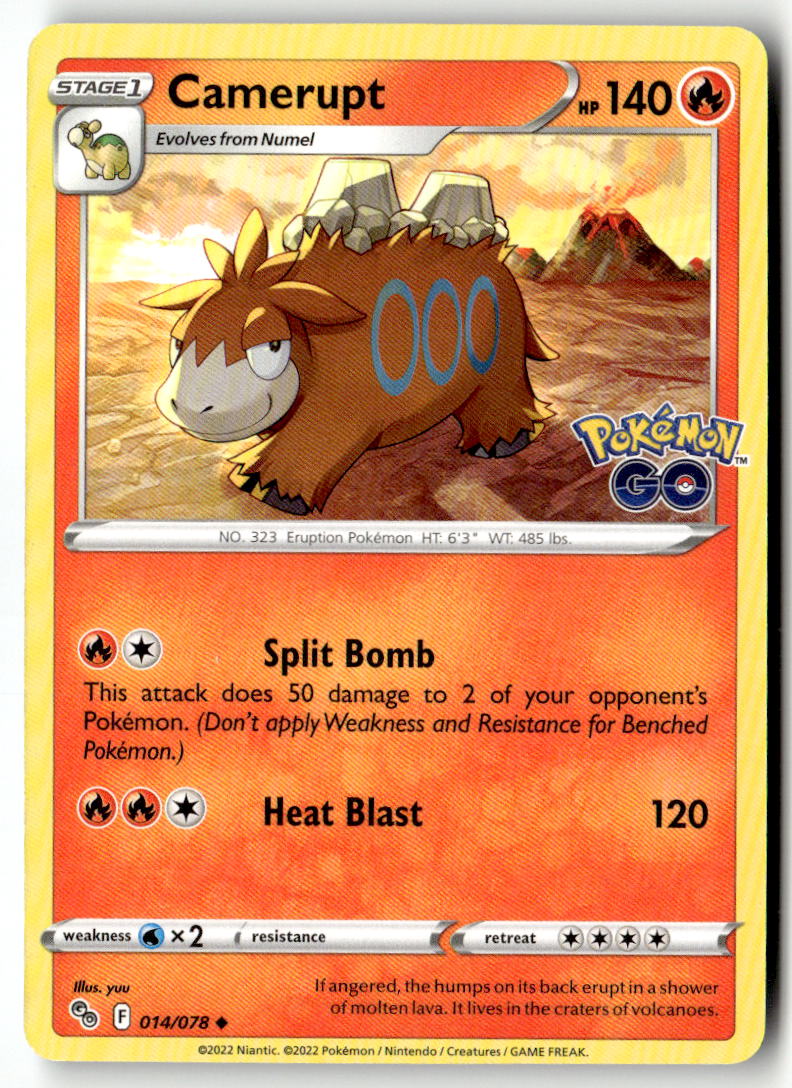 Front of Camerupt 014/078 from Pokemon GO
