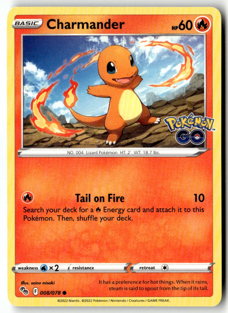 Front of Charmander 008/078 from Pokemon GO