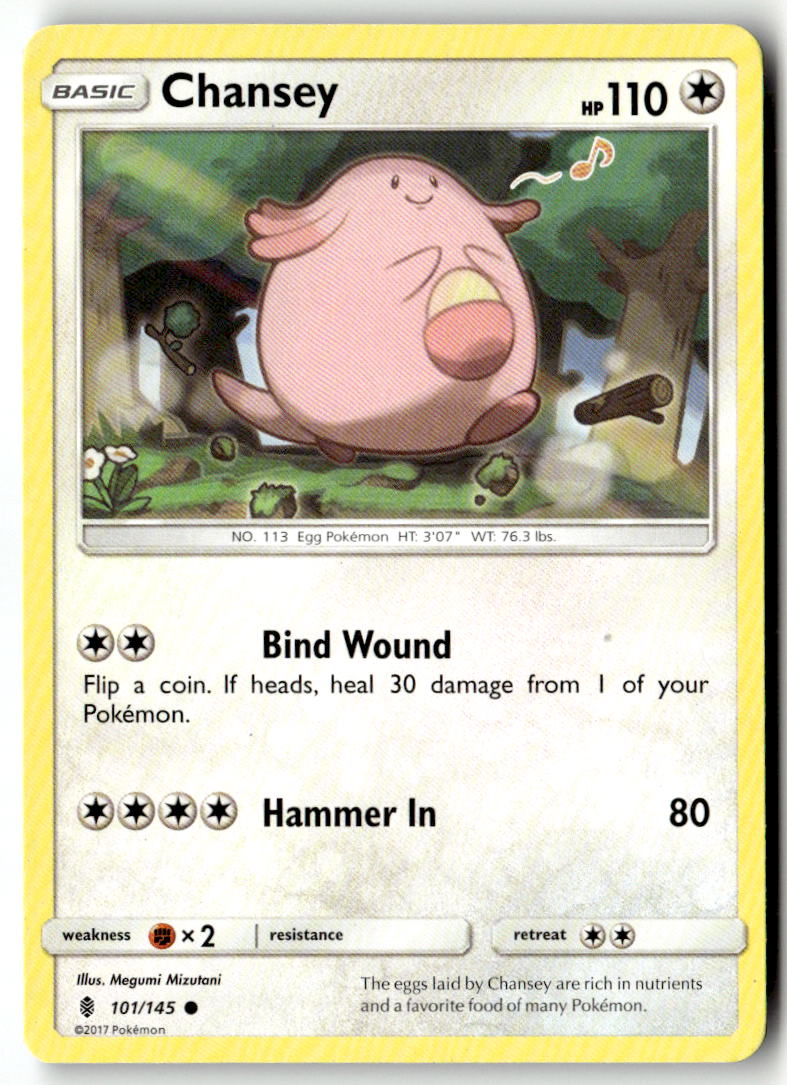 Front of Chansey 101/145 from SM - Guardians Rising