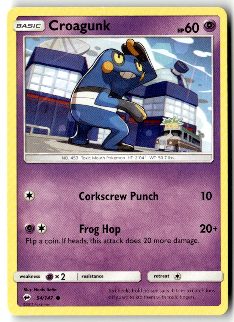 Front of Croagunk 54/147 from SM - Burning Shadows